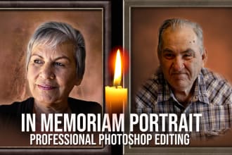 make memorial and funeral portrait of your deceased one