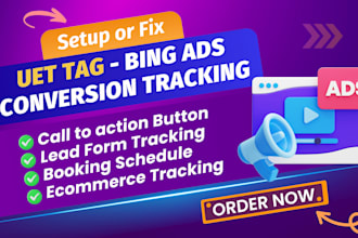 setup microsoft uet tag bing ads conversion, ecommerce goal tracking with GTM