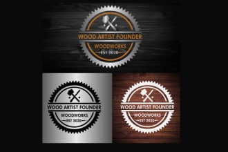 make your imagination in a creation wood logo in one day