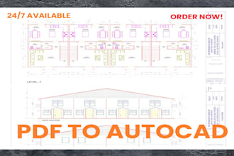 convert image drawing, sketch or pdf to cad