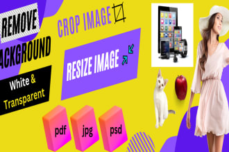 do image background removal, cropping and resizing