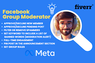 be your facebook group moderator or admin