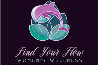 elegant beauty massage energy healing spiritual logo design