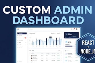 build a custom admin dashboard with react and node js