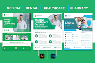 design professional medical, healthcare, dental, pharmacy flyer