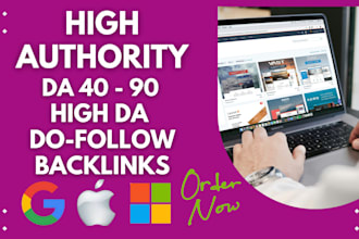give you high da backlink apple, microsoft, and google