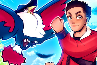 do a premium pokemon style illustration for you