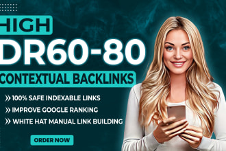 make manual high quality dofollow contextual seo backlinks on high DR sites