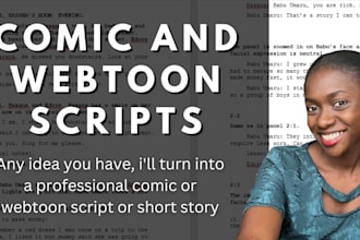 write comic scripts with dialogues and scene descriptions