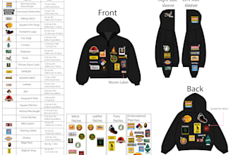 design hoodie tech pack