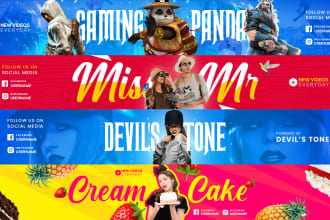 design eye catching youtube banner