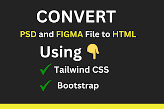 convert figma design to HTML,CSS, bootstrap