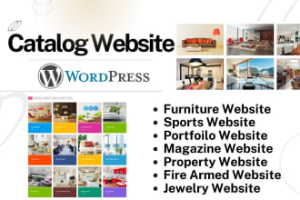 develop your catalog and portfolio website on wordpress