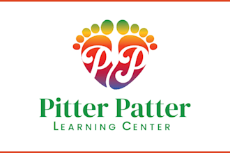 be make childcare, daycare, kids and education creative logo