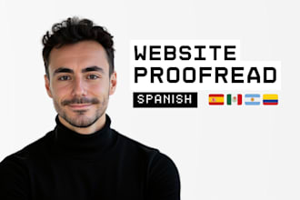 proofread and copy edit your spanish website content