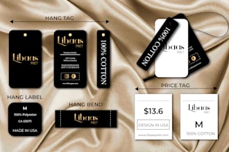 design clothing tags, neck tag, hang tag, price tag, clothing label