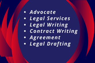 be your lawyer for legal work draft agreements and contracts for you