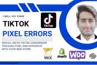 install or fix tiktok conversion tracking pixel