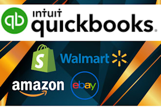 do bookkeeping for amazon, shopify, walmart in quickbooks