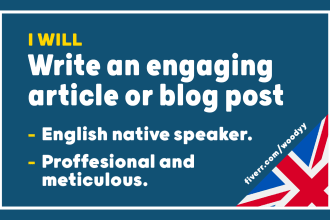 manually write an engaging SEO article or blog post, no ai