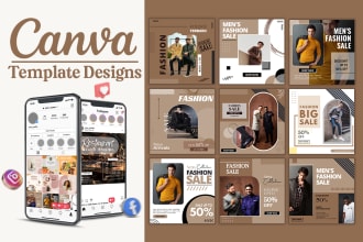 do canva templates design and instagram post