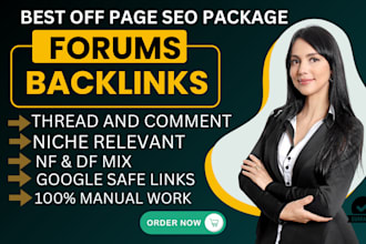build 300 natural forum backlinks on HQ USA based domains, SEO link building