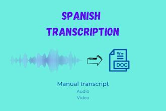 do a 30 minutes spanish transcription in 24 hours