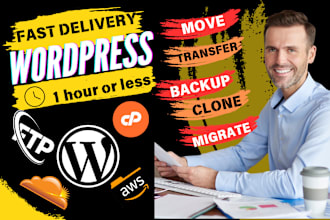 move, backup, migrate, or transfer wordpress site in 1 hour