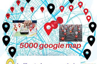 do 5000 google map i will put a logo evrey 1 pin