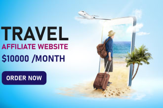 develop a travel affiliate website for online passive income