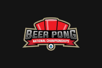 design traditional beer pong national championships logo