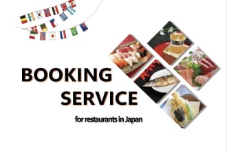book a table for you at restaurants in japan