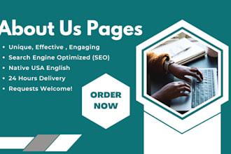 write an about us page for your website or company