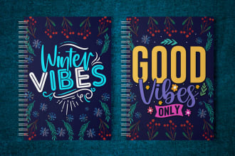 design custom low content book cover or journal notebook for amazon KDP