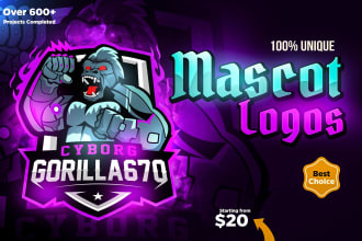 do an ultimate gaming mascot cartoon logo