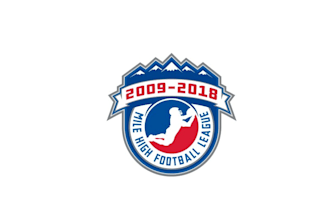 design famous 10th season commemorative football logo