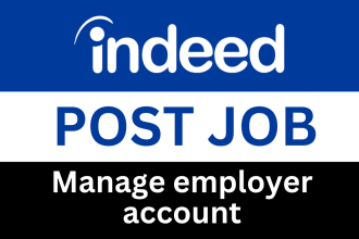 help post jobs on indeed, manage your account, write description