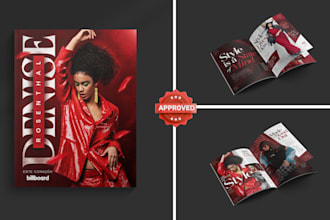 design digital magazines, covers, magazine ads, and product catalog