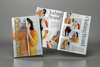 design digital magazines, covers, magazine ads, and product catalog