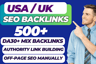 create USA UK niche relevant backlinks dofollow link building authority sites