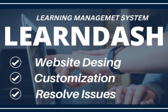create and customize wordpress lms website with learndash plugin
