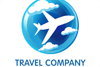 do make an modern custom travel logo