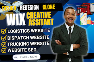 redesign wix design logistics dispatch trucking website in 12hours