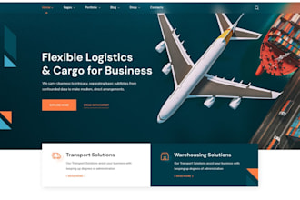 design logistics website, trucking website, freight broker , transport website