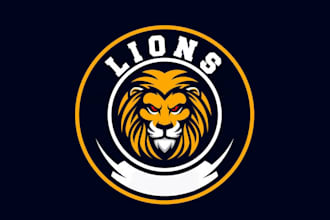 design lion head logo within a sort time