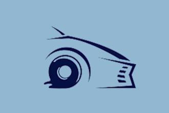 design car logo with express delivery