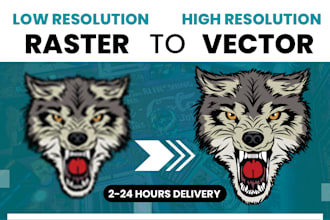 redraw vector logo, vector tracing or image to vector fully vectorize