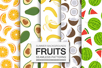 make vector seamless drawing patterns, backgrounds