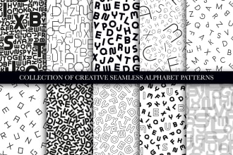 make vector seamless alphabet patterns, backgrounds