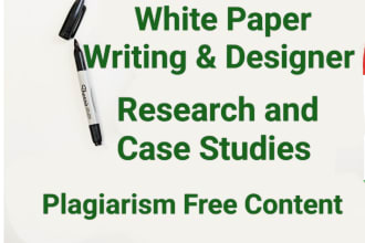 write professional white papers and do case studies for you